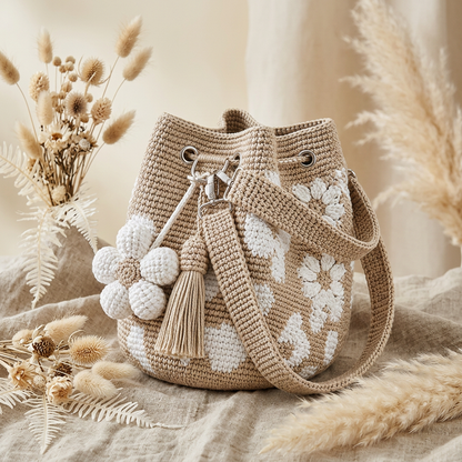 Textile Floral Purse Bag