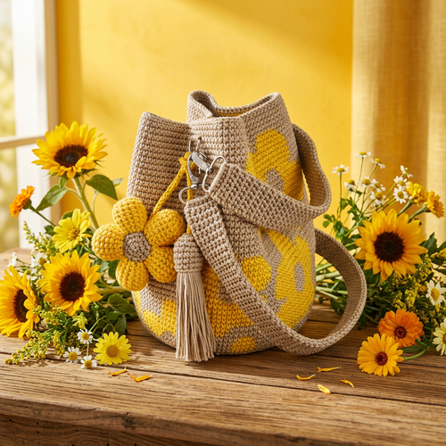 Textile Floral Purse Bag