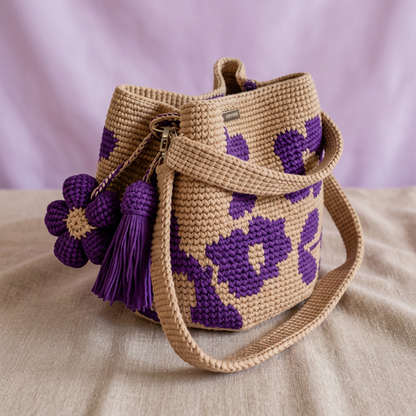 Textile Floral Purse Bag